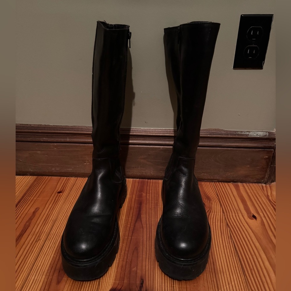 Steve Madden Black Knee-High Boots